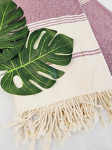 Easy Carry Quick Dry Cotton Beach Towel from EBRU Home
