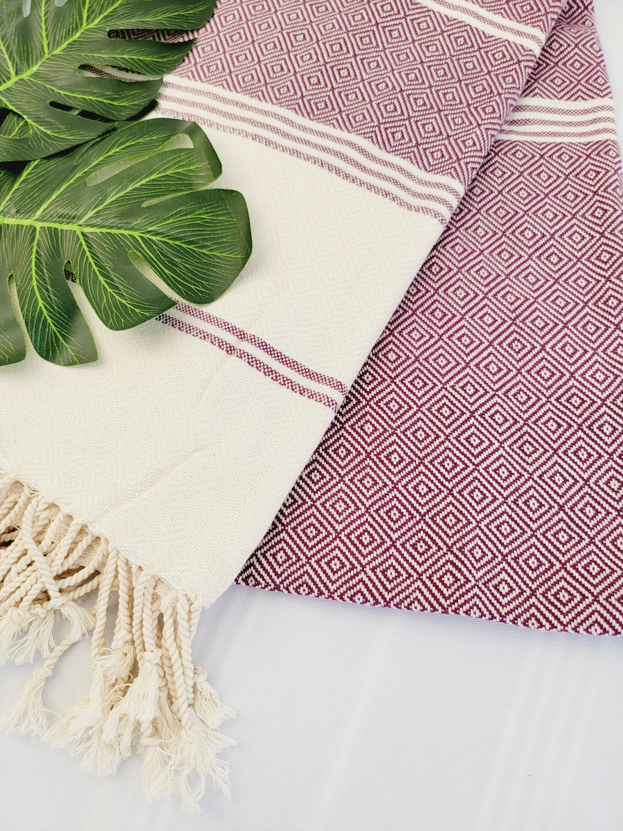 Easy Carry Quick Dry Cotton Beach Towel from EBRU Home