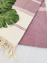 Easy Carry Quick Dry Cotton Beach Towel from EBRU Home
