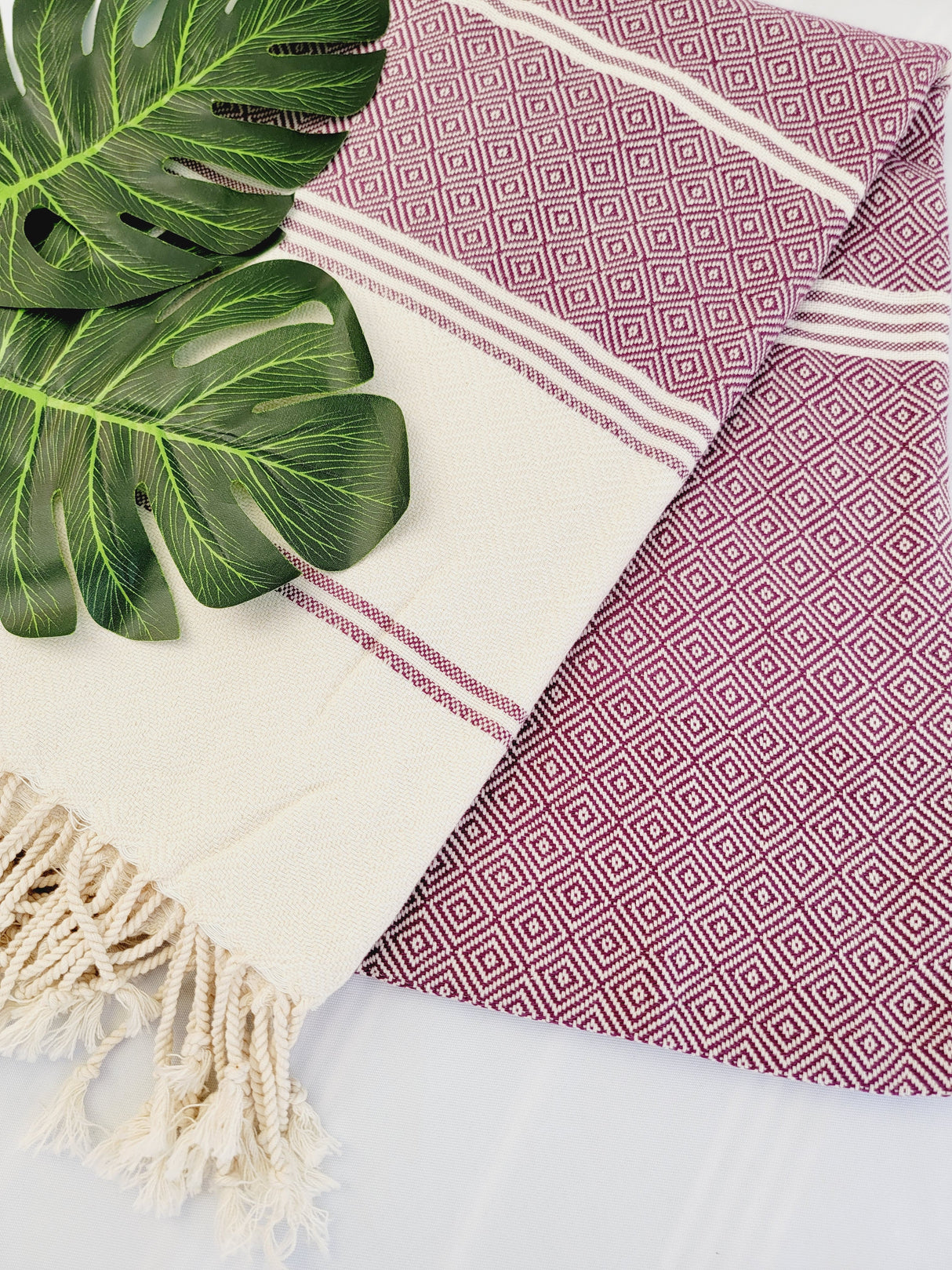 Easy Carry Quick Dry Cotton Beach Towel from EBRU Home