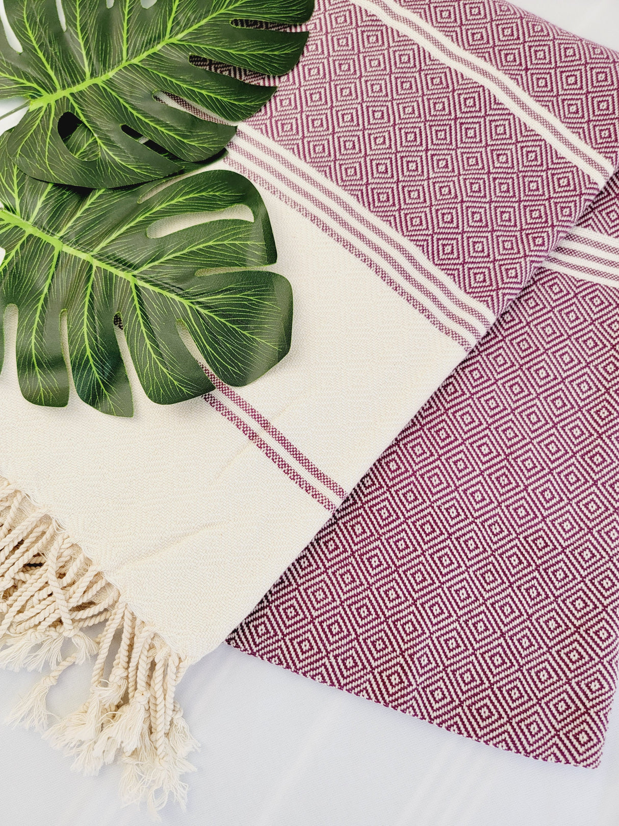 Easy Carry Quick Dry Cotton Beach Towel from EBRU Home