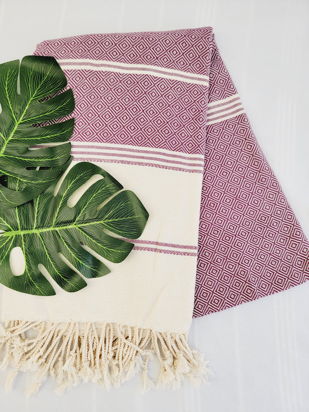 Easy Carry Quick Dry Cotton Beach Towel from EBRU Home