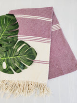 Easy Carry Quick Dry Cotton Beach Towel from EBRU Home