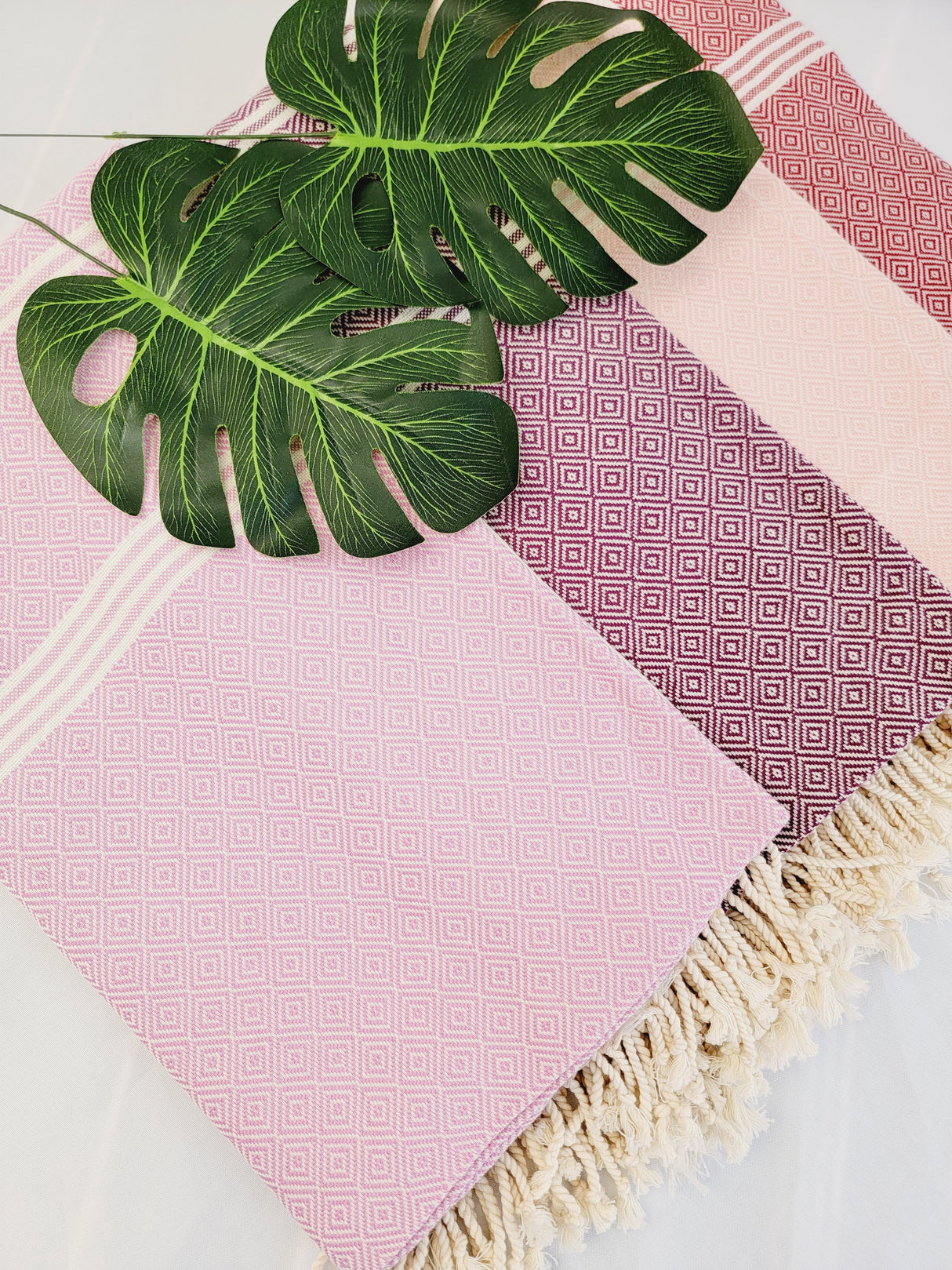 Easy Carry Quick Dry Cotton Beach Towel from EBRU Home