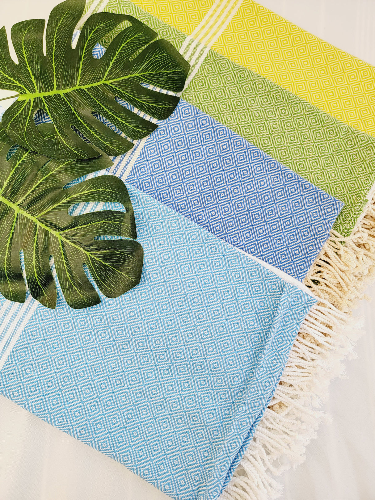 Bundle Easy Carry Quick Dry Cotton Beach Towel from EBRU Home