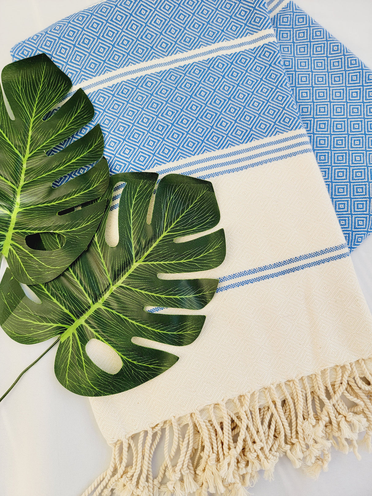 Bundle Easy Carry Quick Dry Cotton Beach Towel from EBRU Home