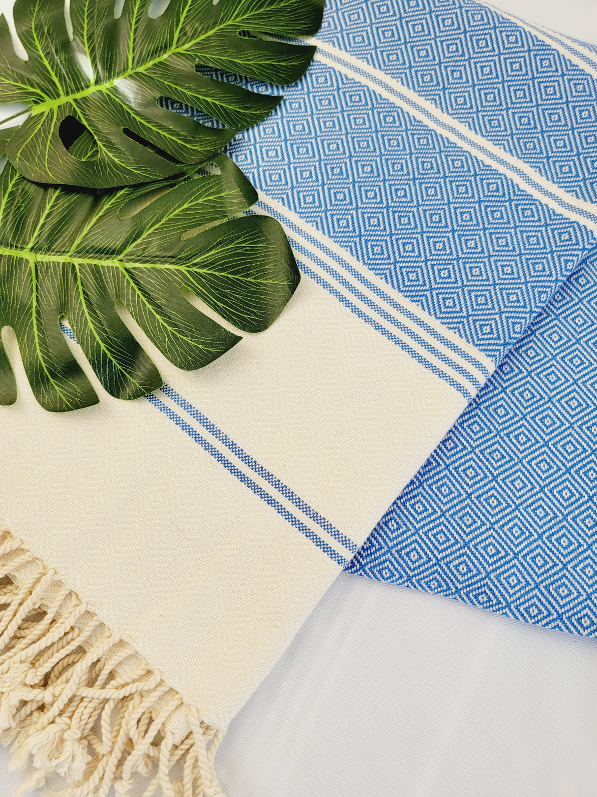 Bundle Easy Carry Quick Dry Cotton Beach Towel from EBRU Home