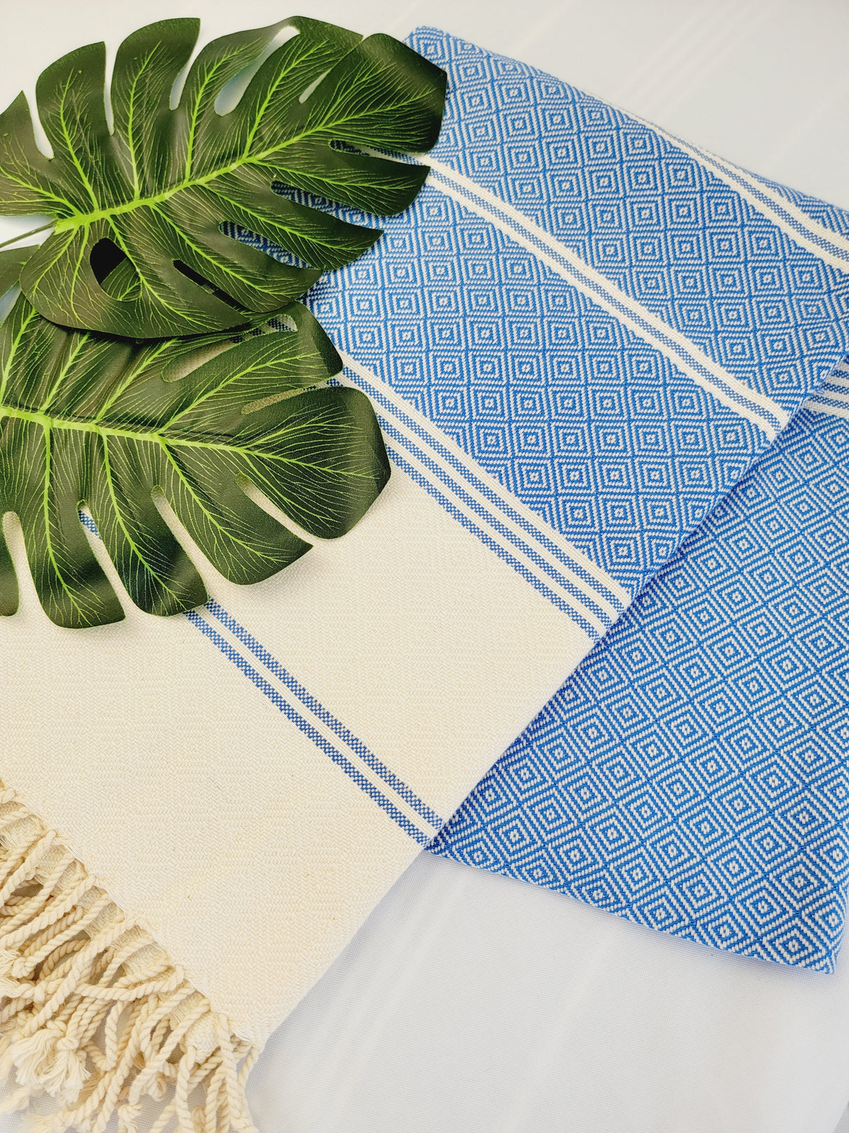 Bundle Easy Carry Quick Dry Cotton Beach Towel from EBRU Home