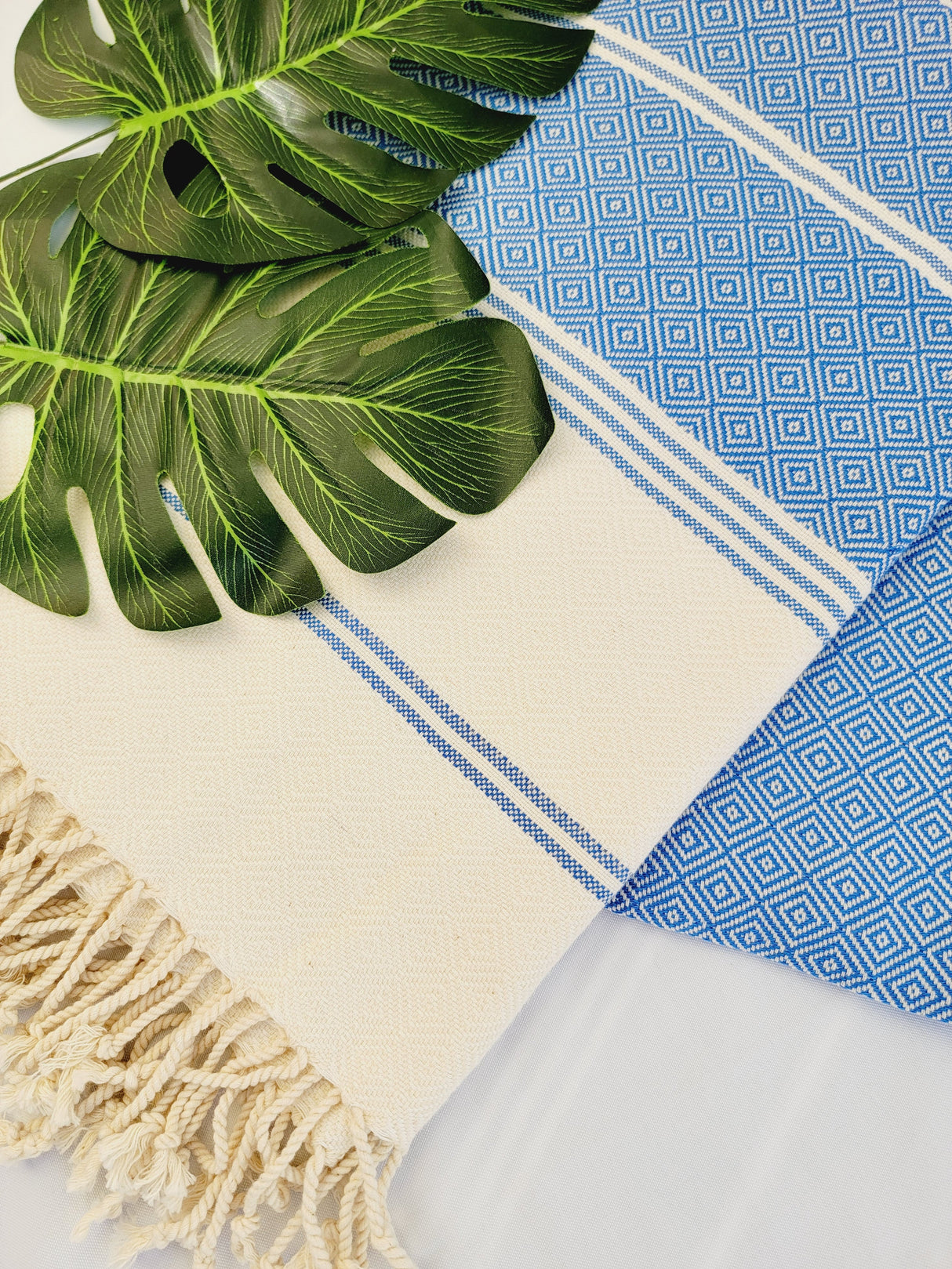 Bundle Easy Carry Quick Dry Cotton Beach Towel from EBRU Home