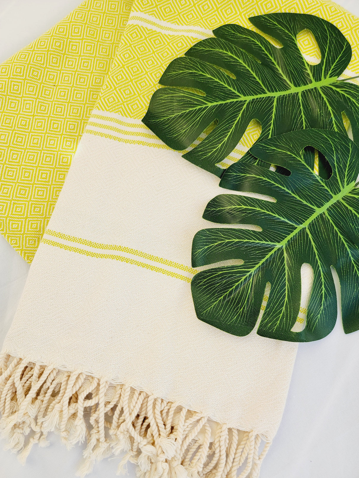 Bundle Easy Carry Quick Dry Cotton Beach Towel from EBRU Home