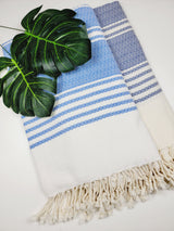 Turkish Towel - Easy Carry Quick Dry Throw - Navy from EBRU Home