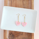 Mina Heart Earrings - Pink from Spiffy & Splendid