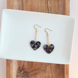 Mina Heart Earrings - Black from Spiffy & Splendid