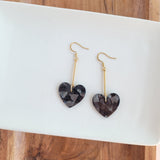 Mina Heart Earrings - Black from Spiffy & Splendid