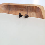 Hand Drawn Heart Studs - Black from Spiffy & Splendid