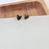 Hand Drawn Heart Studs - Black from Spiffy & Splendid