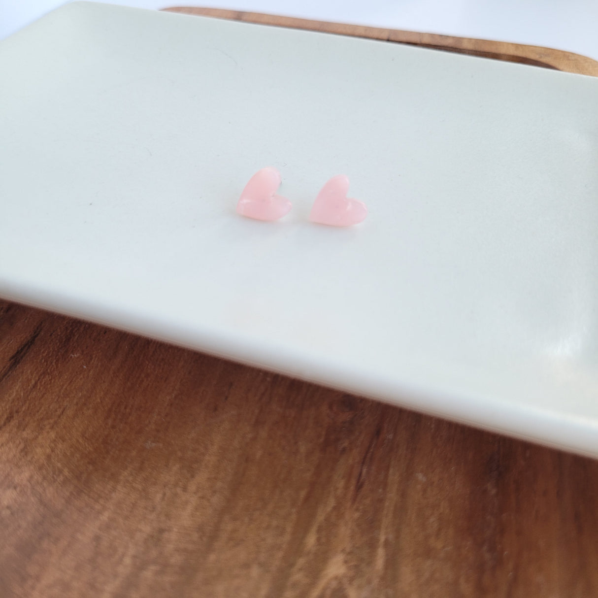 Hand Drawn Heart Studs- Pink from Spiffy & Splendid