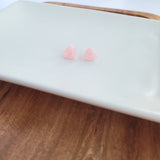 Hand Drawn Heart Studs- Pink from Spiffy & Splendid