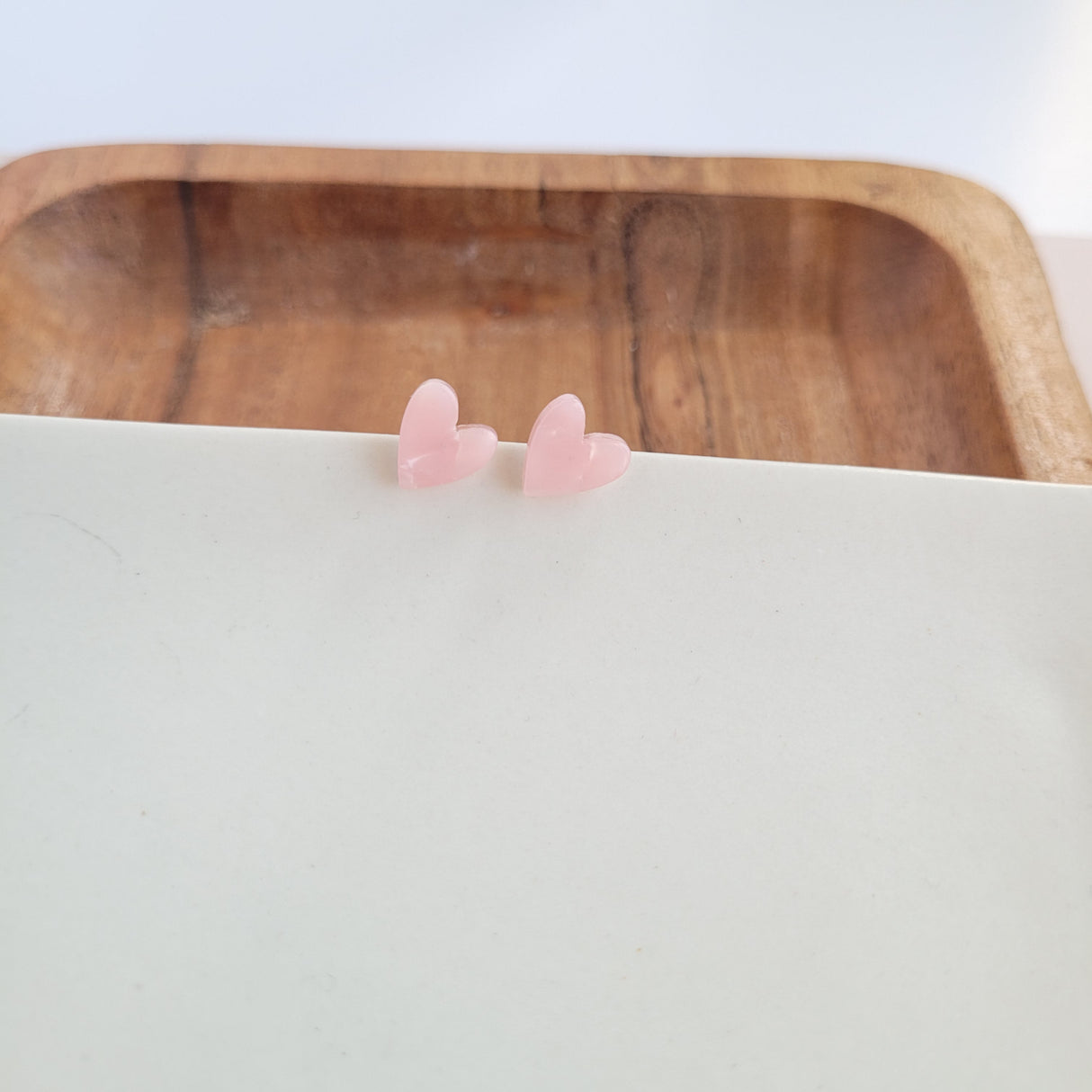 Hand Drawn Heart Studs- Pink from Spiffy & Splendid