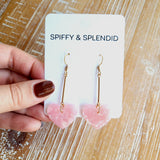Mina Heart Earrings - Pink from Spiffy & Splendid