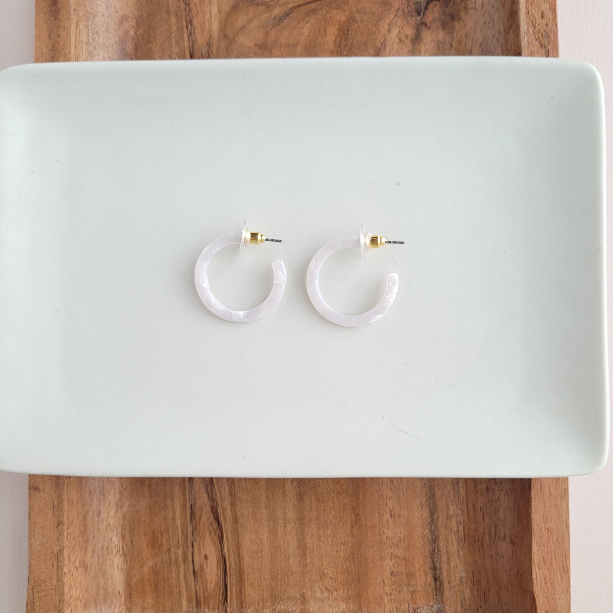 Cam Mini Hoops - Pearl from Spiffy & Splendid