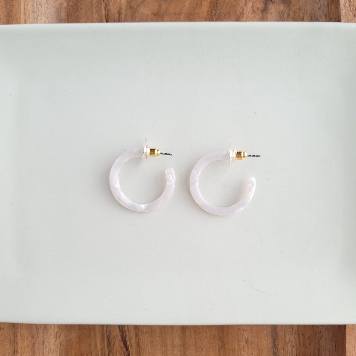 Cam Mini Hoops - Pearl from Spiffy & Splendid