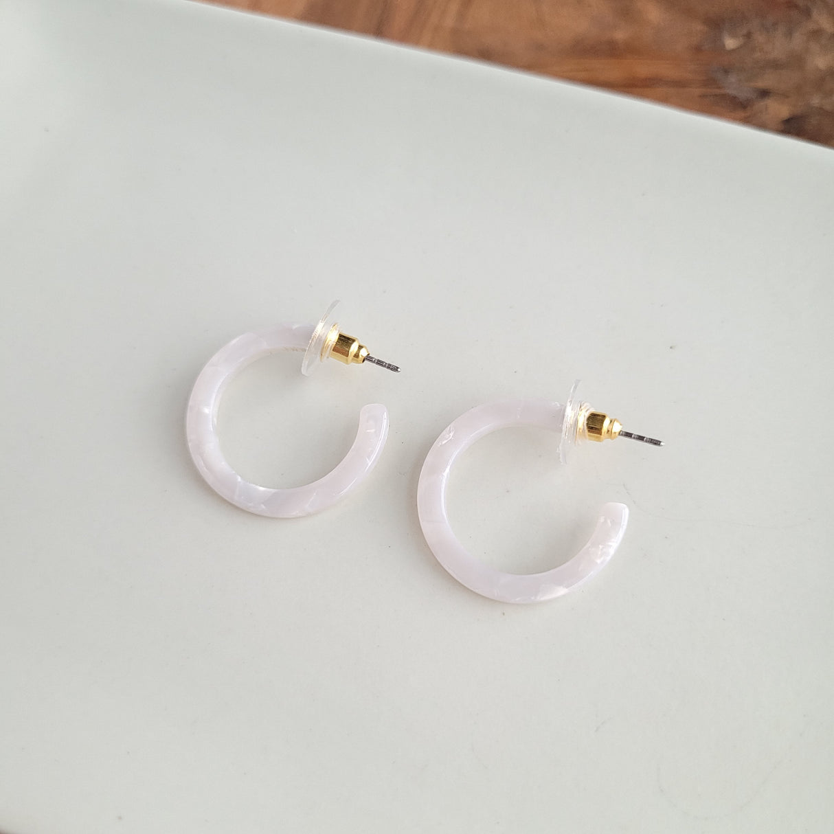 Cam Mini Hoops - Pearl from Spiffy & Splendid