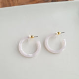 Cam Mini Hoops - Pearl from Spiffy & Splendid
