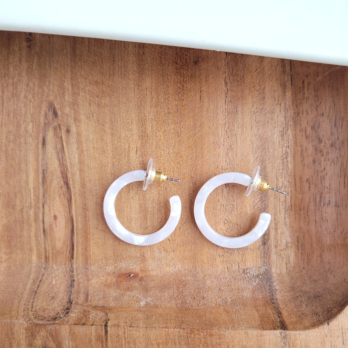 Cam Mini Hoops - Pearl from Spiffy & Splendid