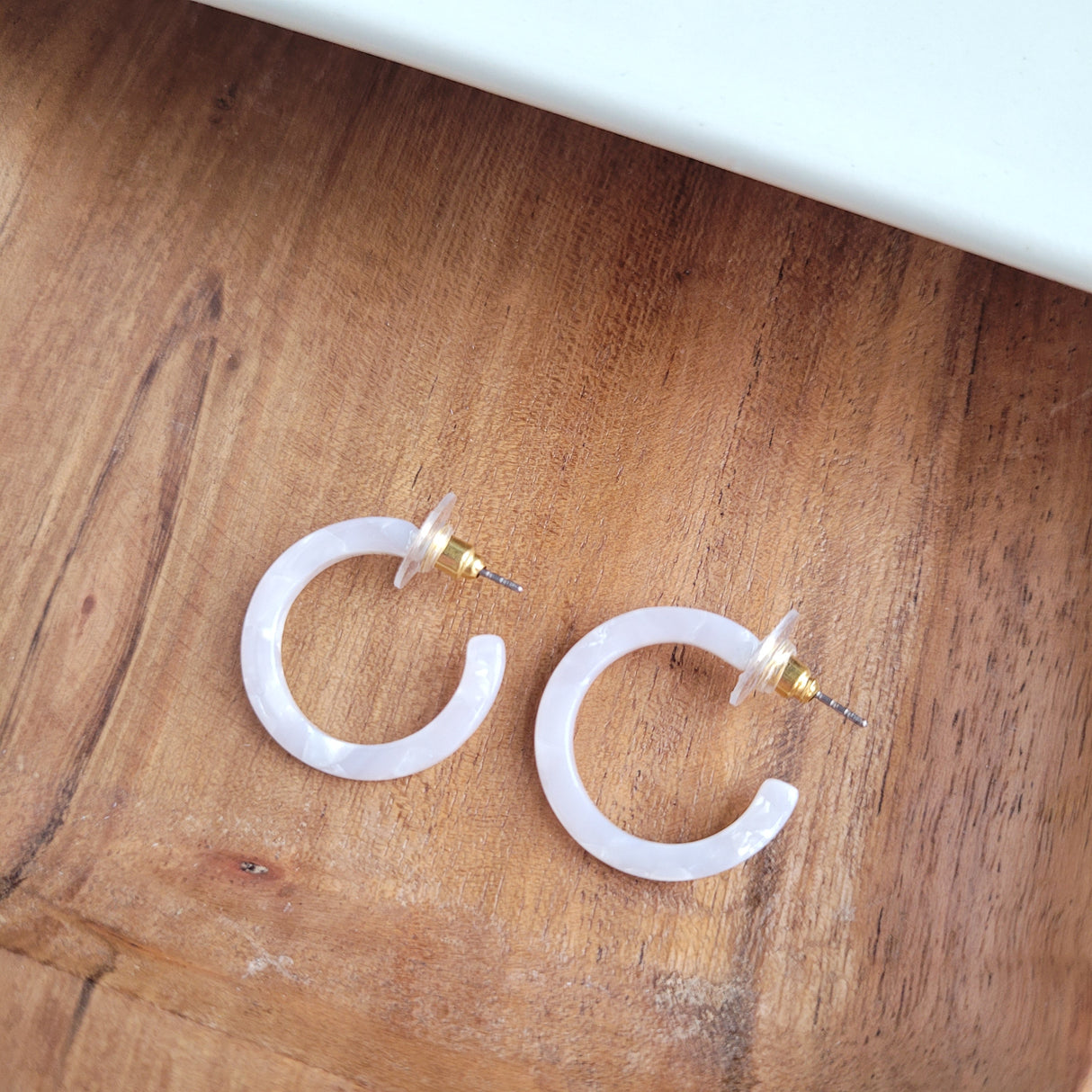 Cam Mini Hoops - Pearl from Spiffy & Splendid