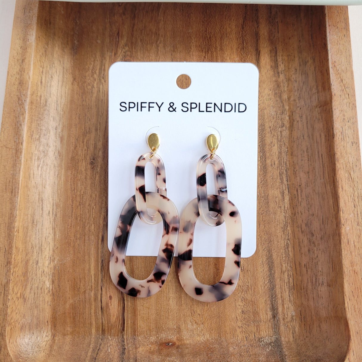 Chrissy Earrings - Blonde Tortoise from Spiffy & Splendid