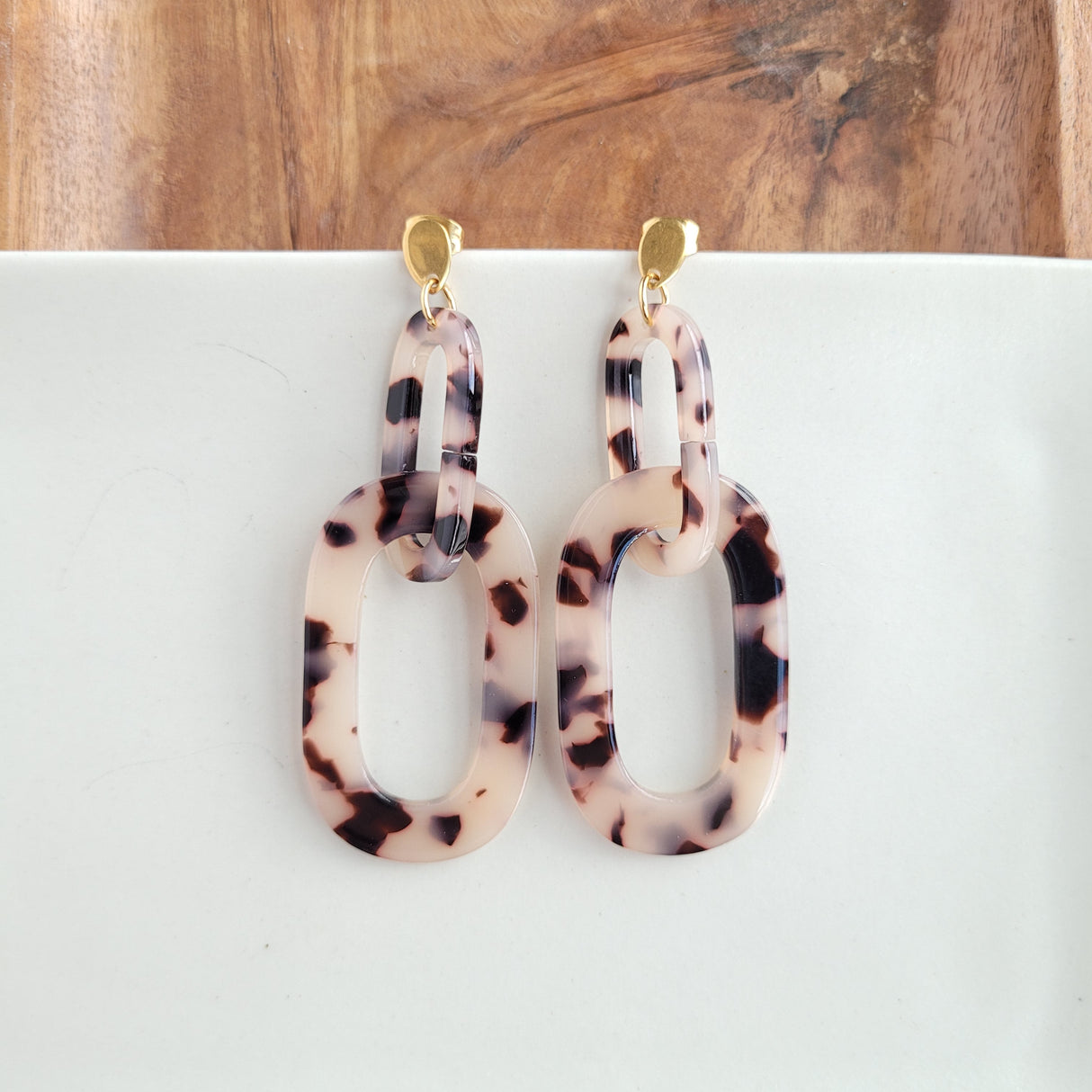 Chrissy Earrings - Blonde Tortoise from Spiffy & Splendid