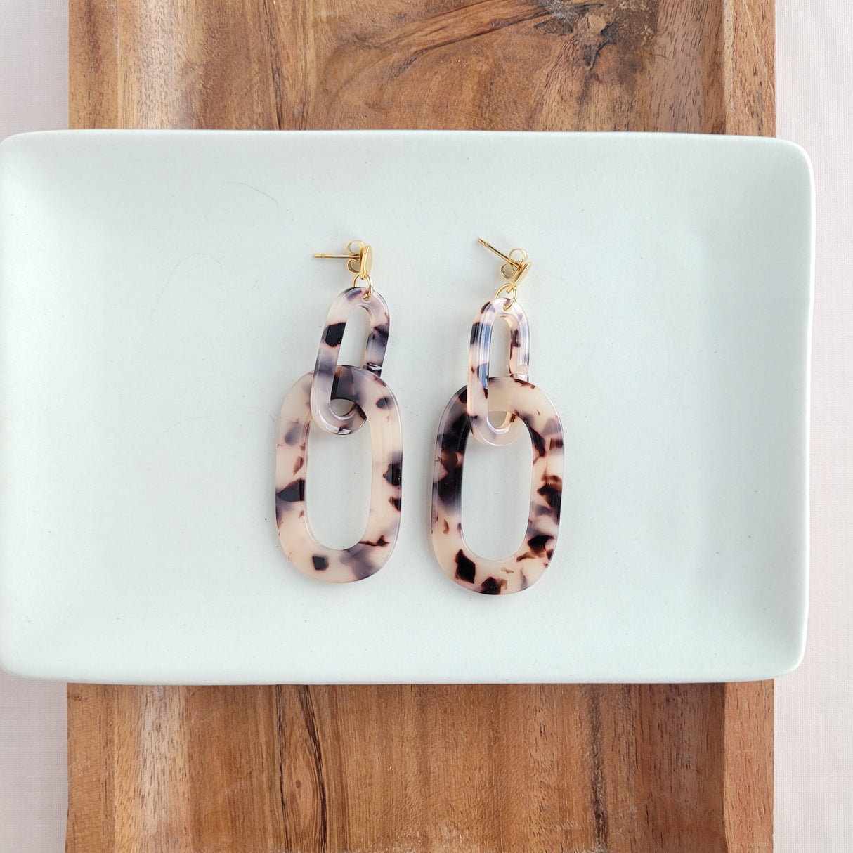 Chrissy Earrings - Blonde Tortoise from Spiffy & Splendid