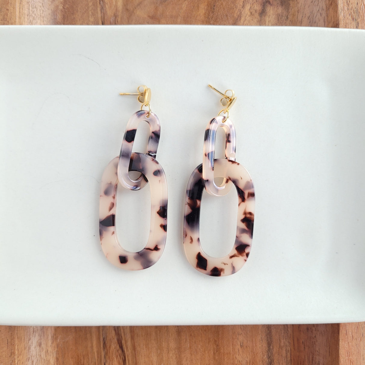 Chrissy Earrings - Blonde Tortoise from Spiffy & Splendid
