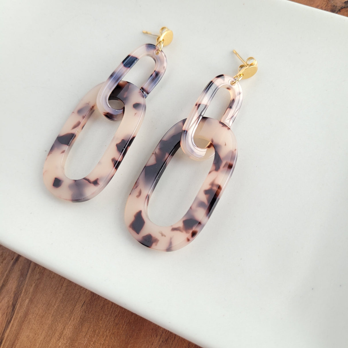 Chrissy Earrings - Blonde Tortoise from Spiffy & Splendid