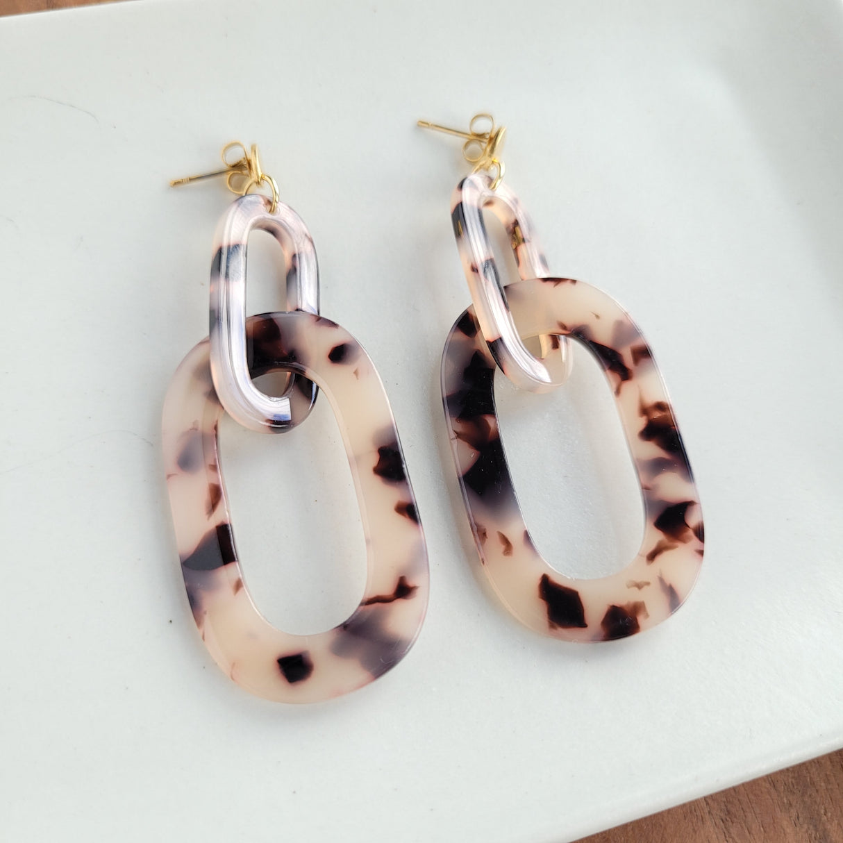 Chrissy Earrings - Blonde Tortoise from Spiffy & Splendid