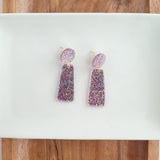 Mia Earrings - Rainbow Glitter from Spiffy & Splendid