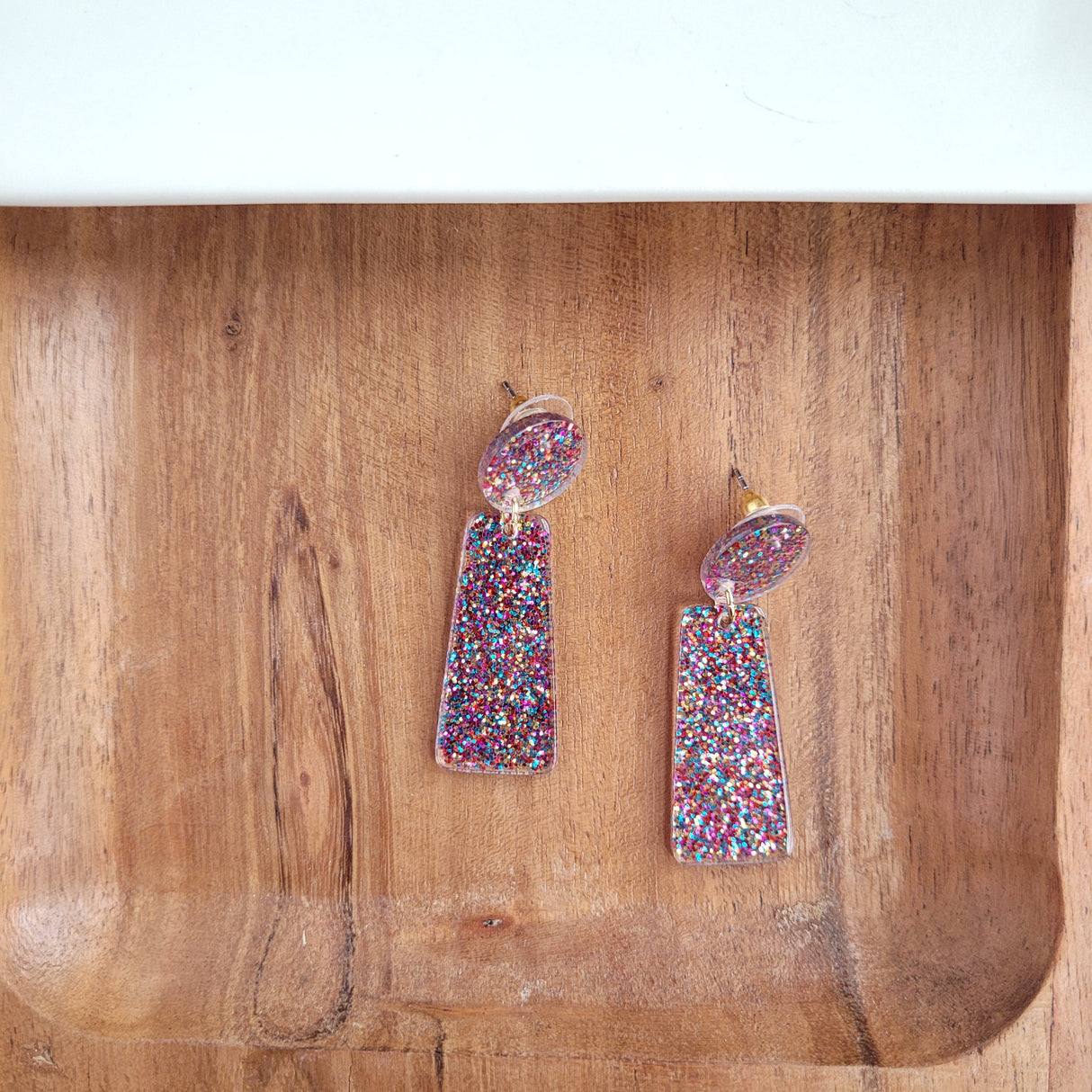 Mia Earrings - Rainbow Glitter from Spiffy & Splendid