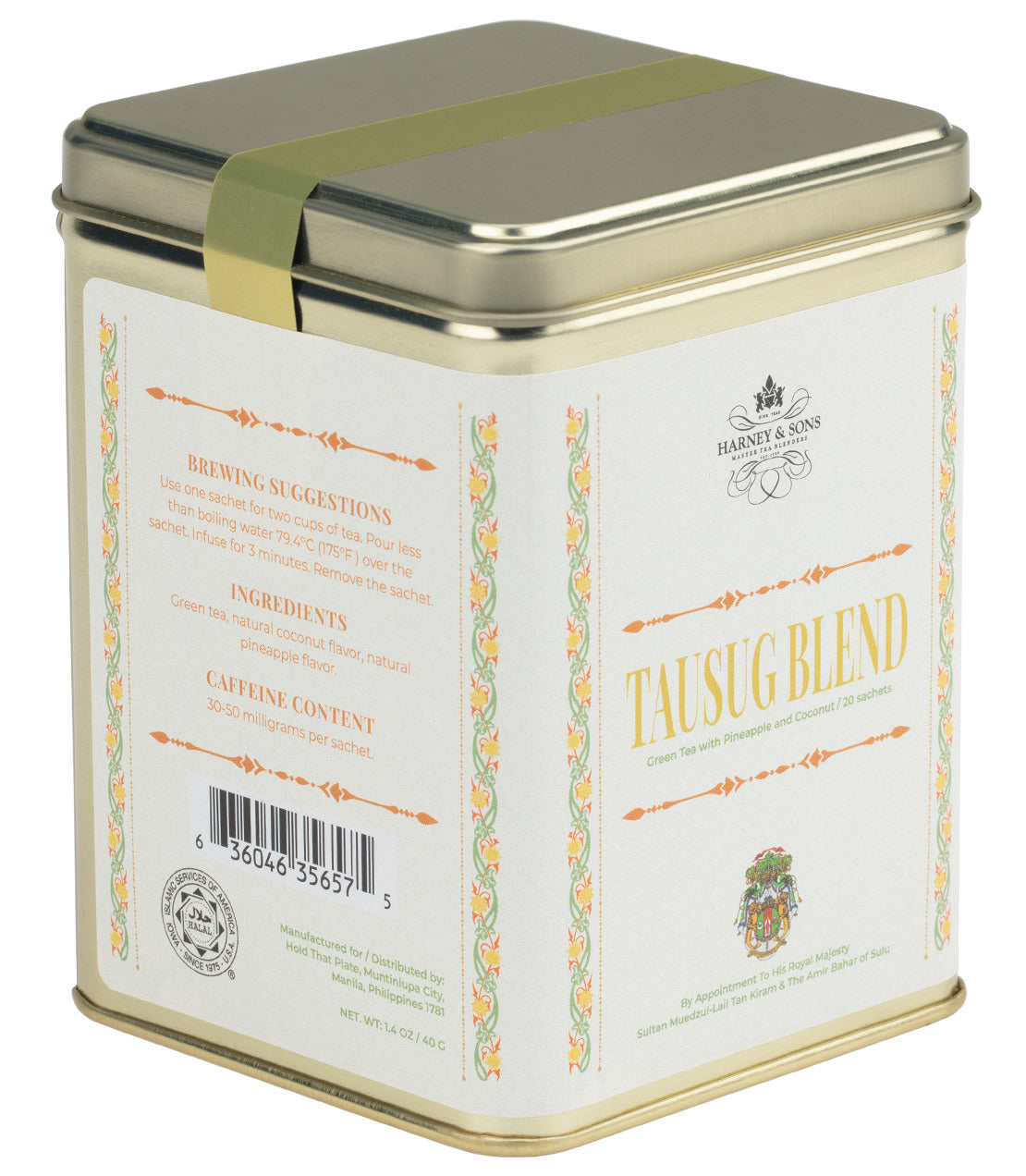 Tausug Blend, Tin of 20 Sachets from Harney & Sons Fine Teas