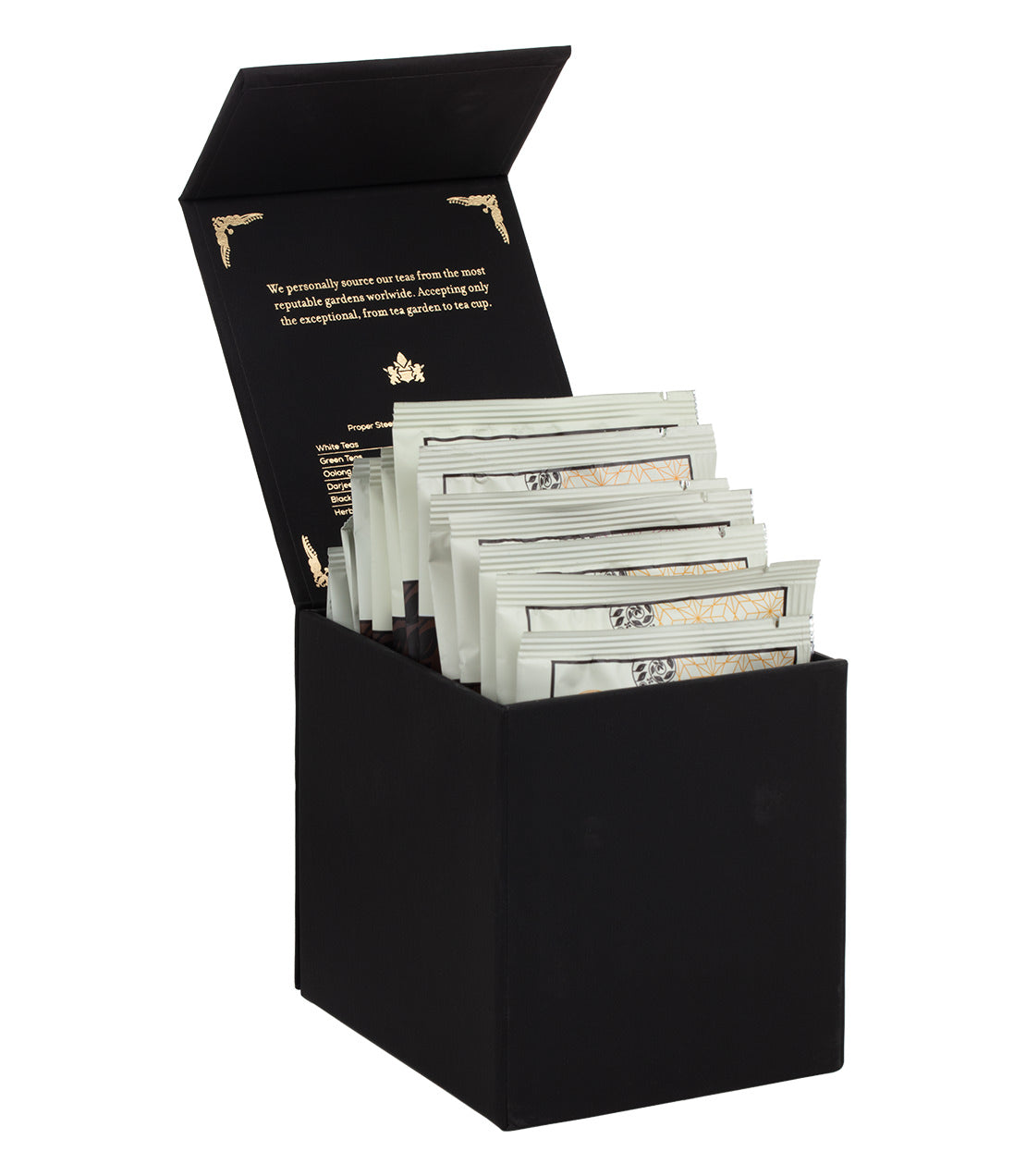 Harney Heritage – Herbal & Decaf Wrapped Sachet Sampler Black Box from Harney & Sons Fine Teas