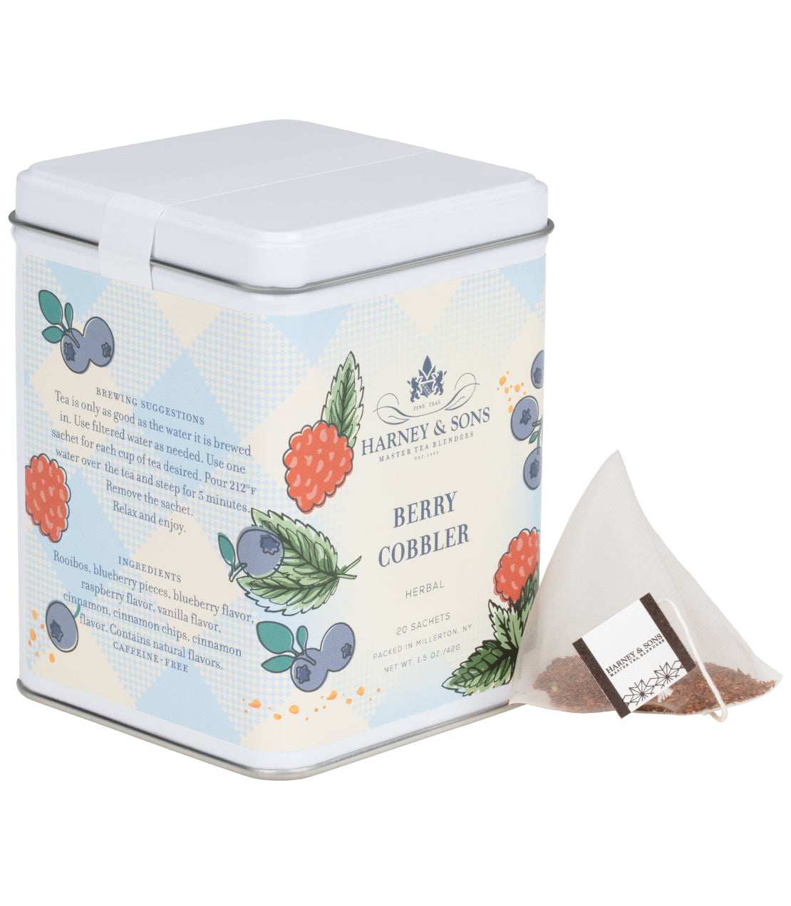 Berry Cobbler, Tin of 20 Sachets from Harney & Sons Fine Teas