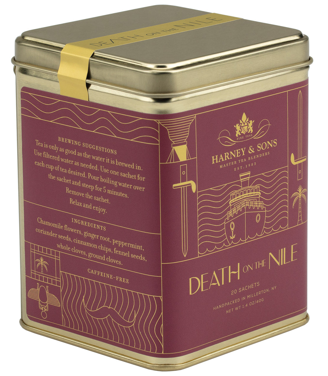 Death on the Nile, Tin of 20 Sachets from Harney & Sons Fine Teas
