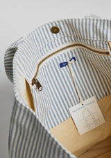 The Original Canvas Traveler Bag- Navy Stripe from Hat Attack New York