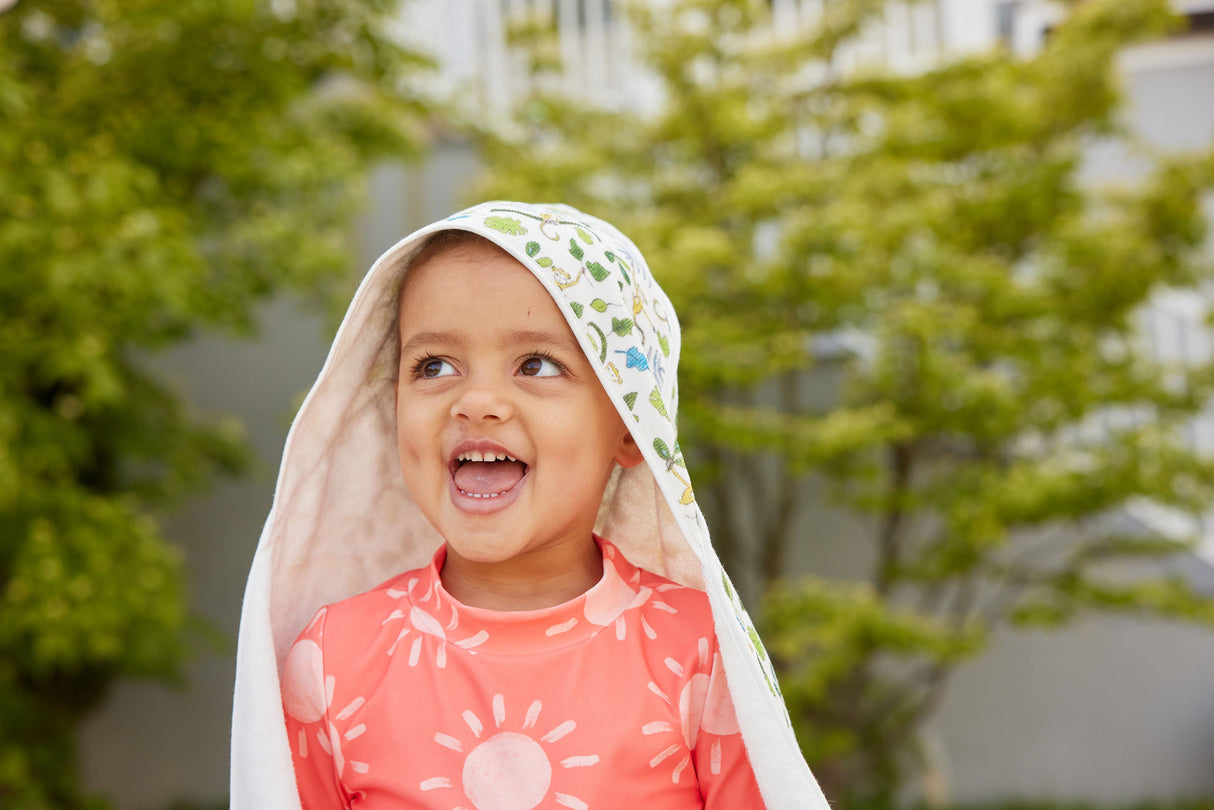 Happy Monkey Hooded Bath Towel from Timo & Violet