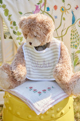 Sand & White Striped Bib from Timo & Violet