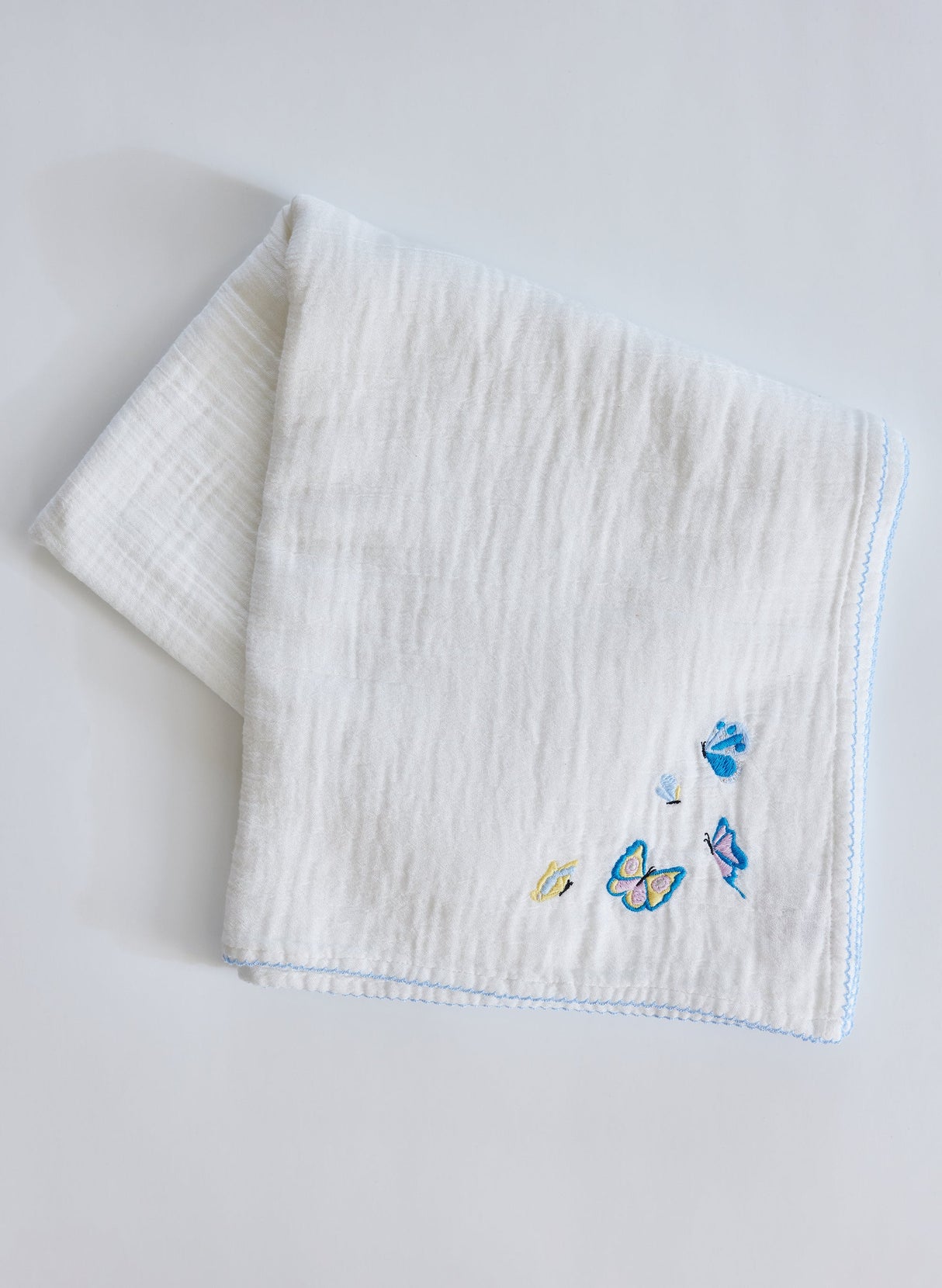 Butterfly Embroidered Shawl Blanket from Timo & Violet