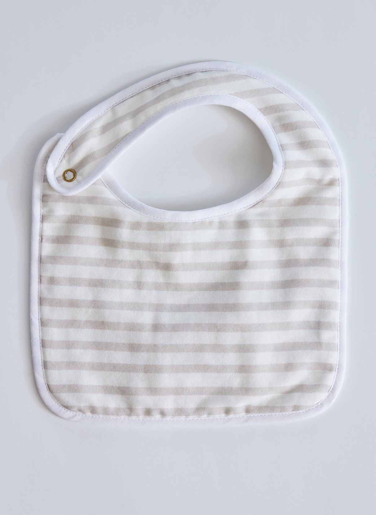 Sand & White Striped Bib from Timo & Violet