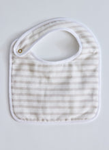 Sand & White Striped Bib from Timo & Violet