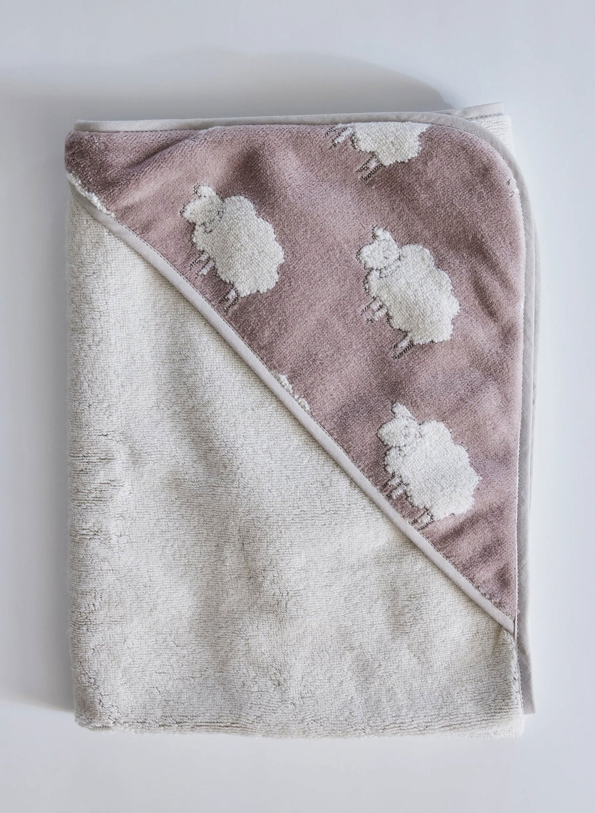 Sweet Sheep Jacquard Hooded Towel from Timo & Violet