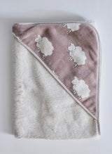 Sweet Sheep Jacquard Hooded Towel from Timo & Violet